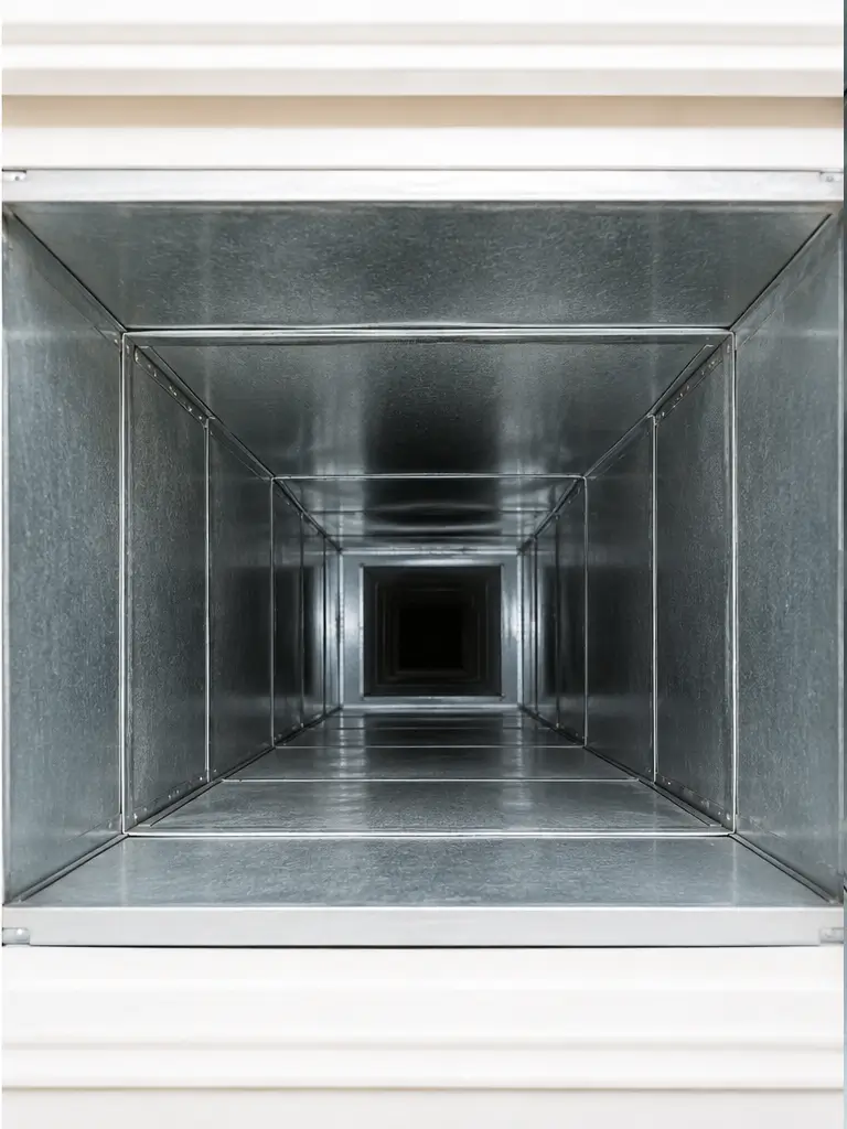 Air duct after cleaning
