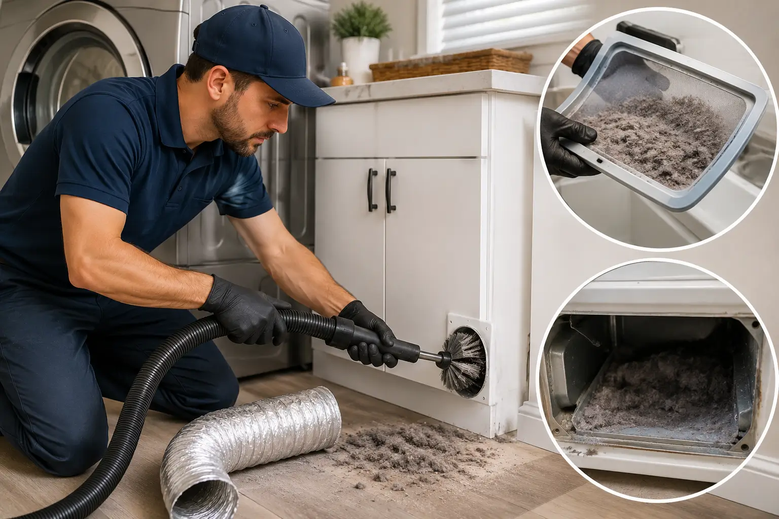 Deep Dryer Vent Cleaning with Professional Lint Trap Service