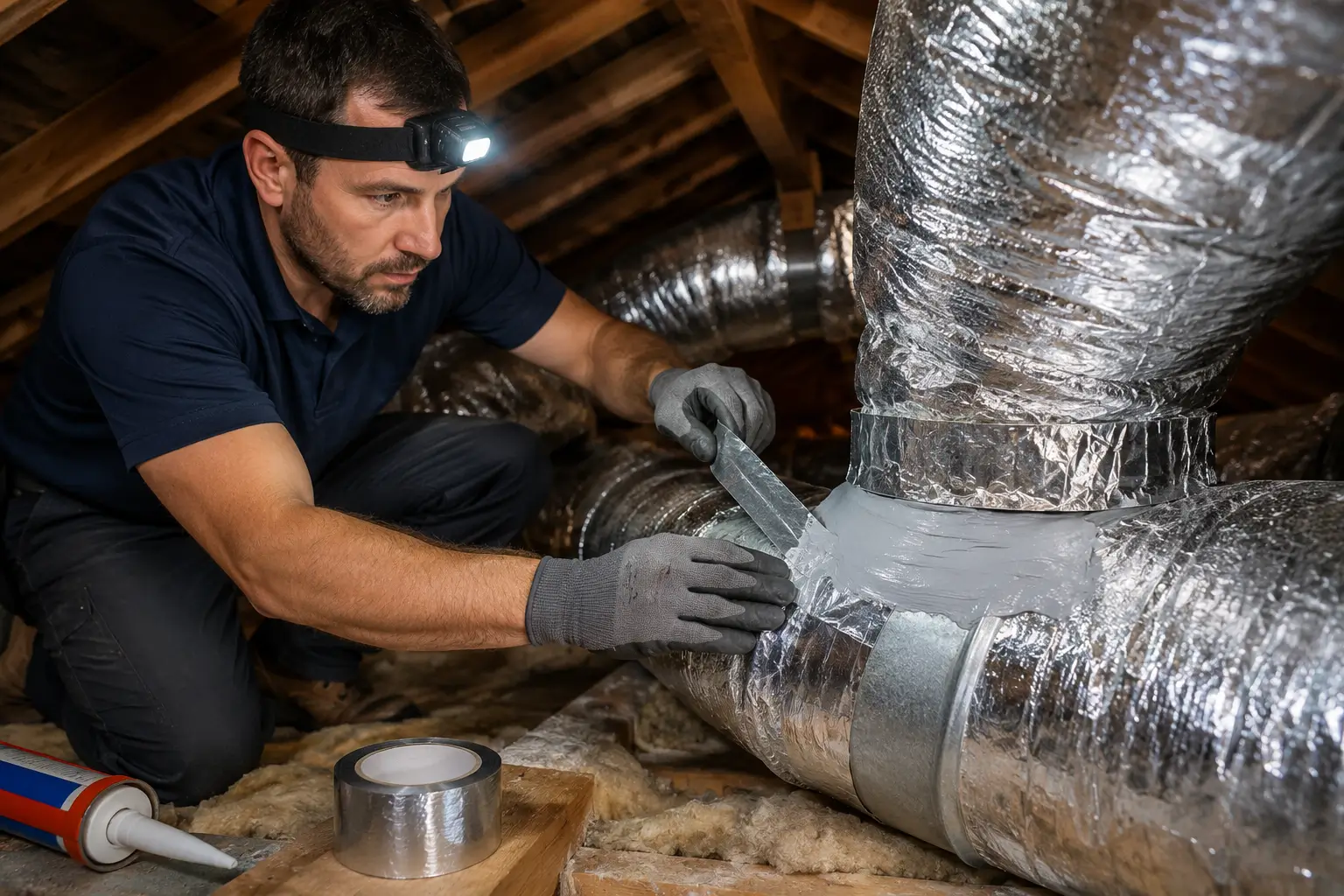 emergency duct sealing attic hvac repair