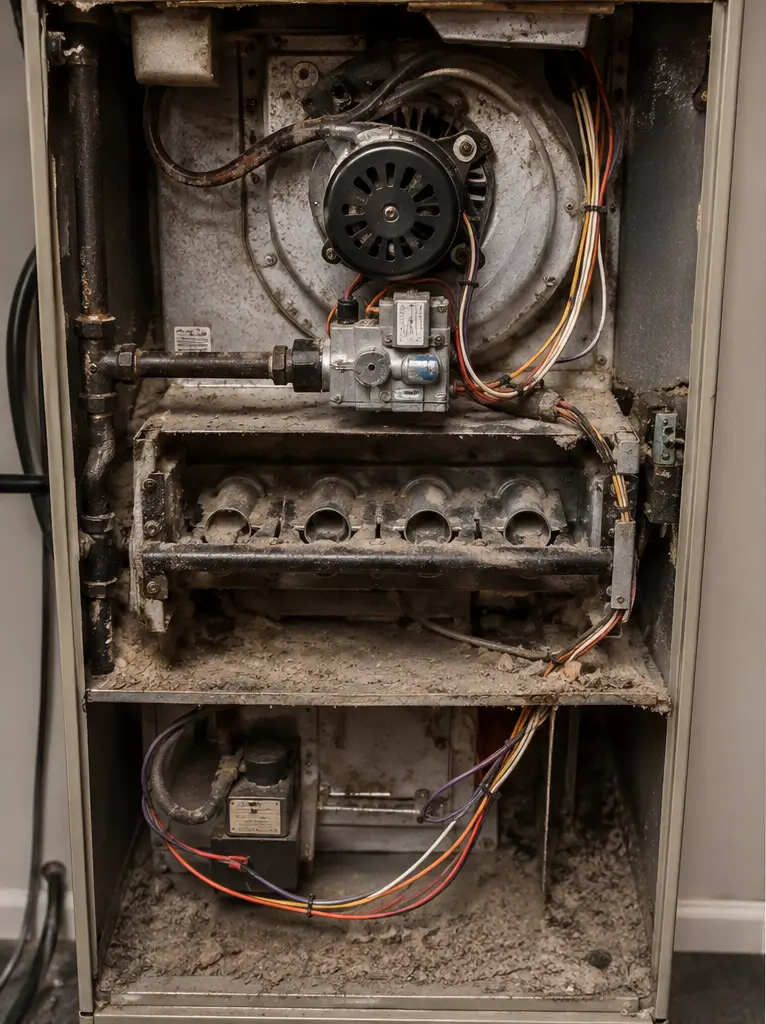 before furnace cleaning service